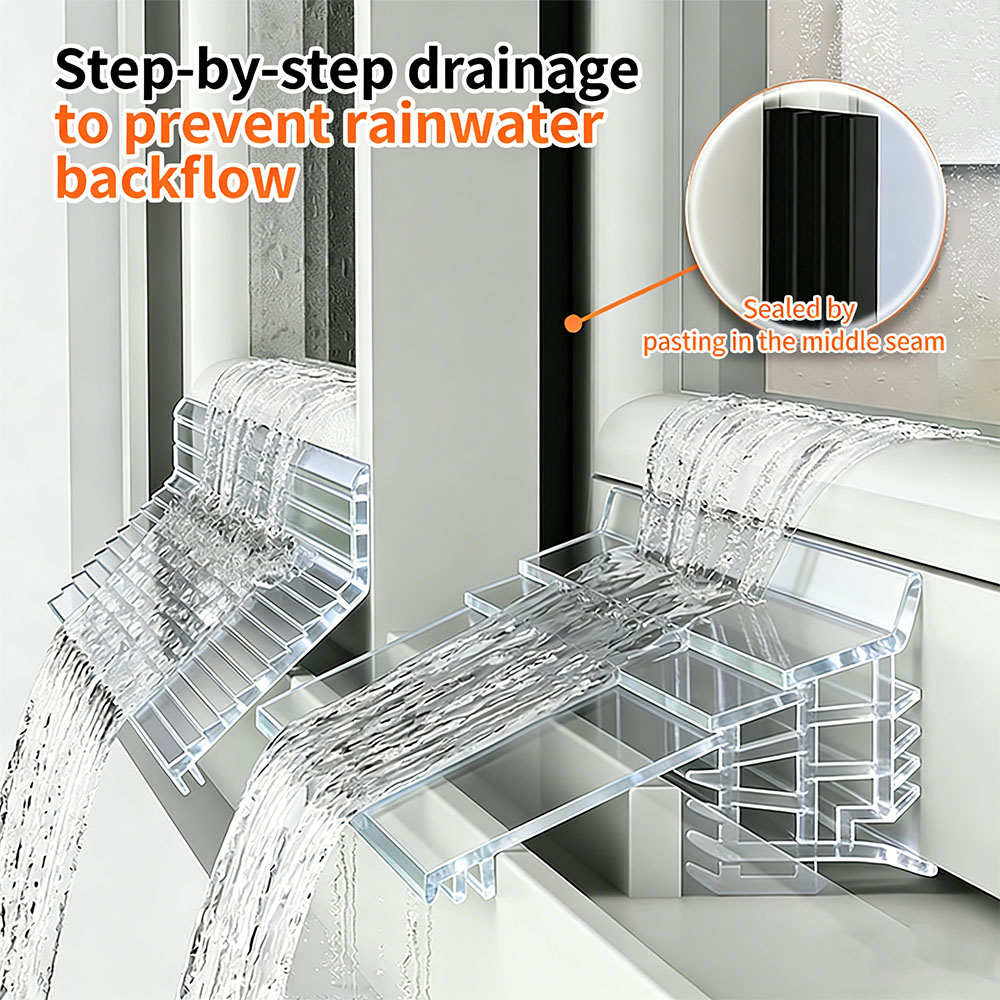 Window Lock Bar - 1.5m/1m Transparent Waterproof Seal Strip Self