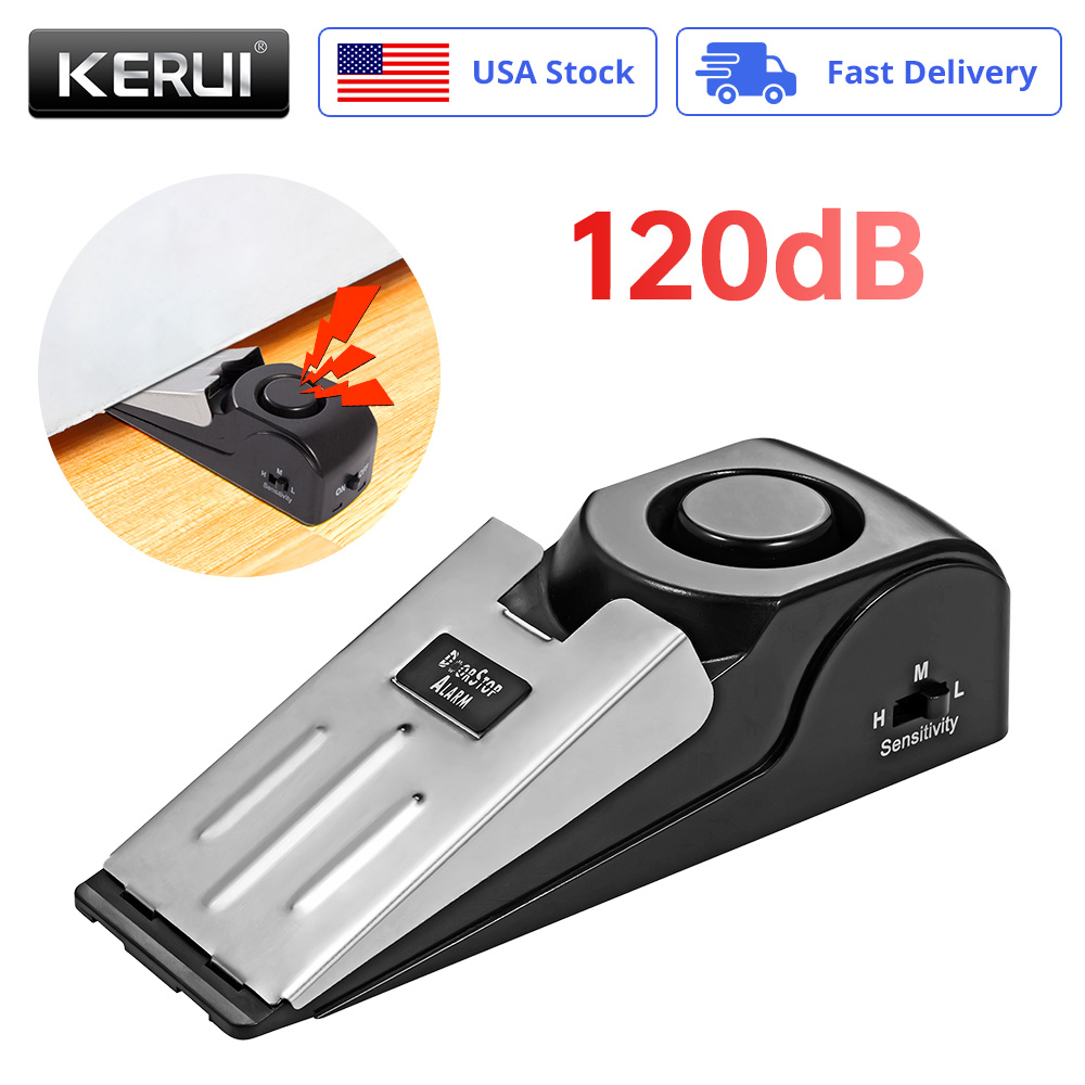 Door Stop Alarm - Wireless Anti-theft Door Stop Alarm 125dB