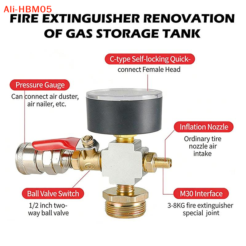 Fire Extinguisher Small - (HB05)Small Air Tank Pressure Adapter, Fire