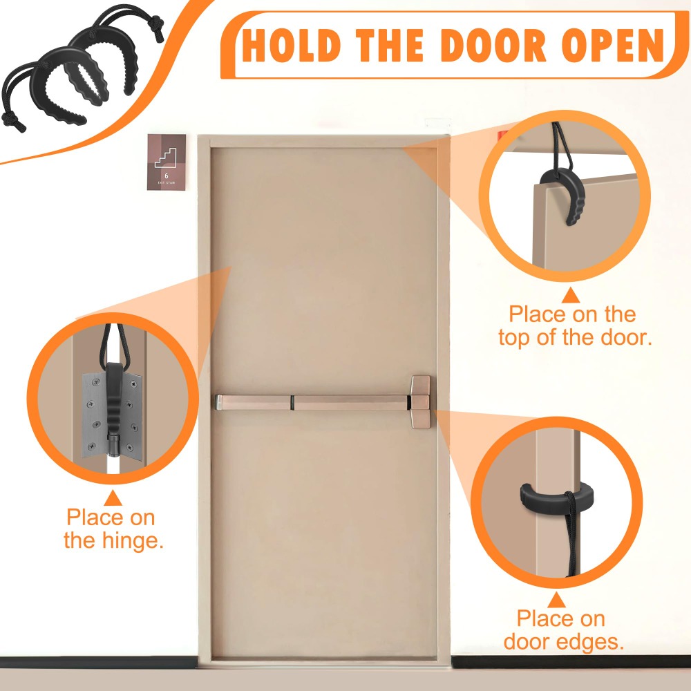 Easy to Use Rubber Door Jam Fi - Door Stop Alarm review and price