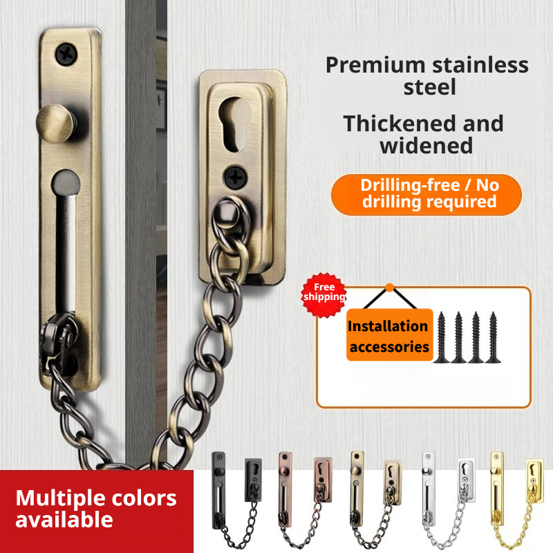 Heavy-Duty Polished Press Latc - Security Chain Door review and price