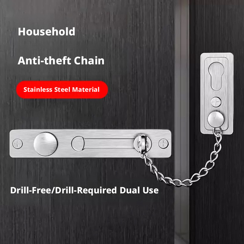 Heavy-Duty Polished Press Latc - Security Chain Door review and price