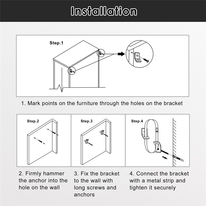 A04G-For Bookshelf Cabinet Ear - Earthquake Anchor Strap review and price