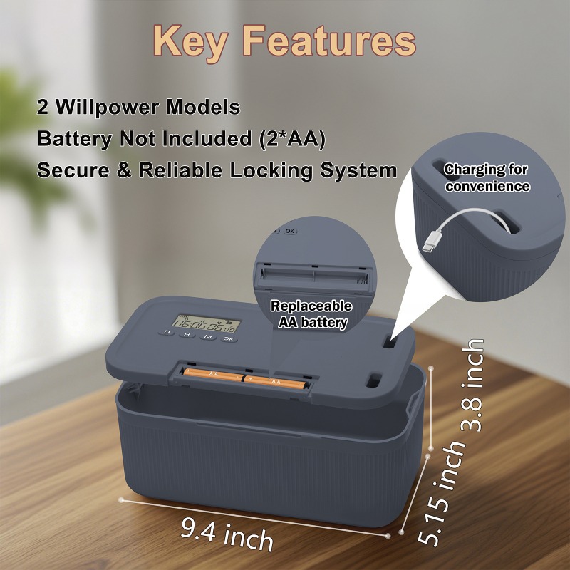 Lock Box with Timer Phone Lock - Medicine Cabinet Lock review and price