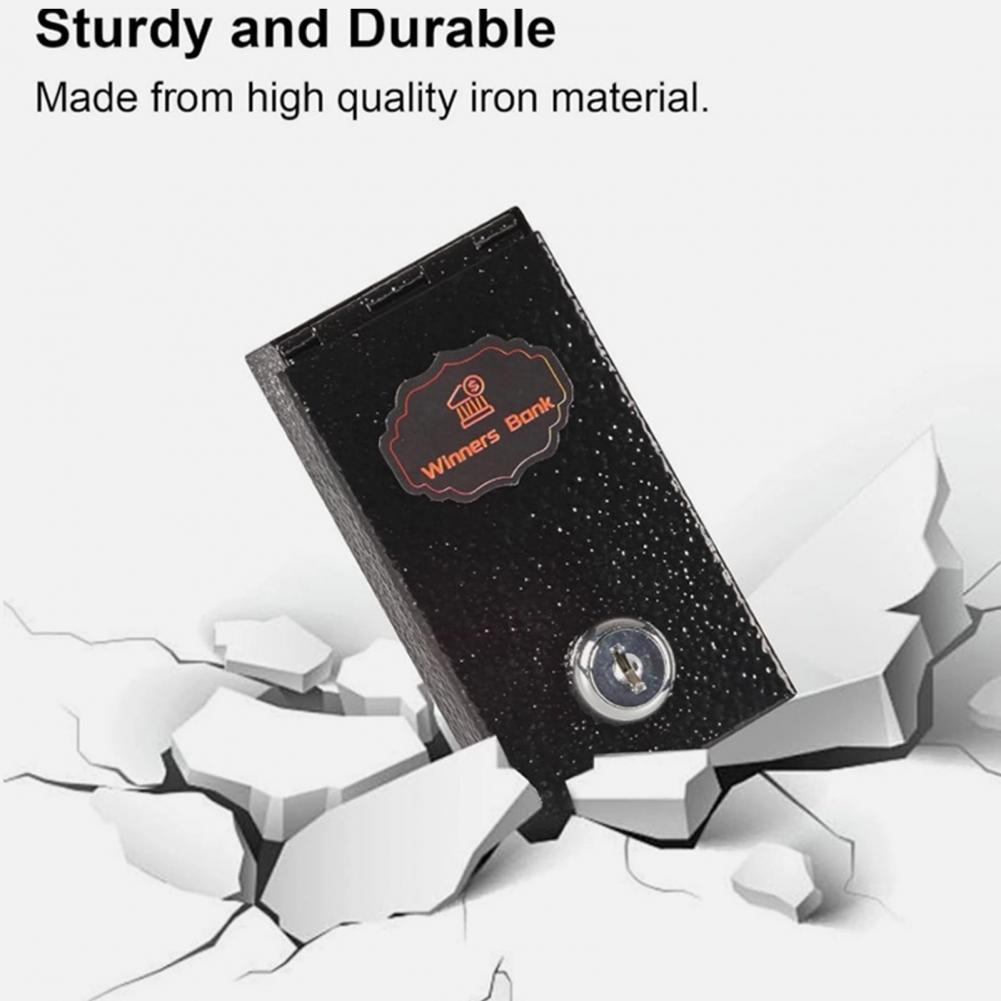 Metal Cash Box Portable Metal  - Lockbox Key Secure review and price