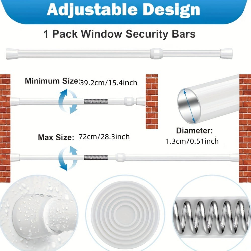 Adjustable Metal Window & Door - Window Lock Bar review and price