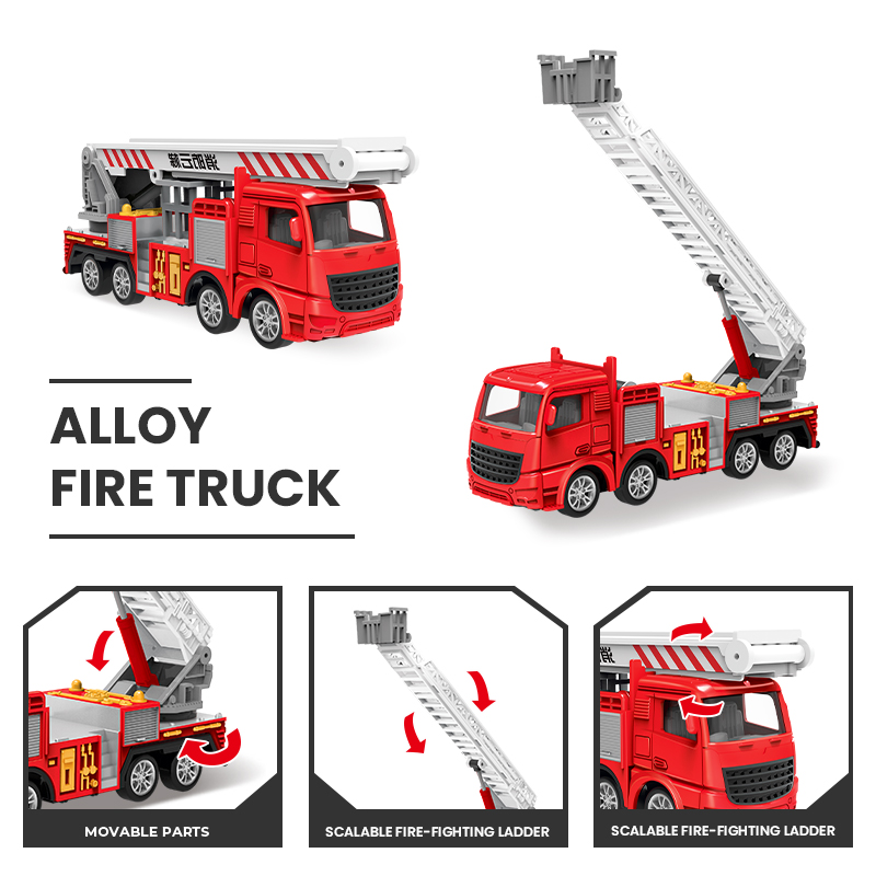1:55 Diecast Fire Truck Model  - Fire Escape Ladder review and price
