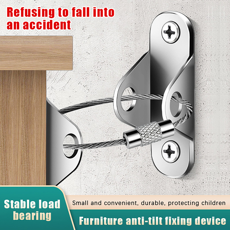 1Set Anti-Tip Furniture Anchor - Earthquake Anchor Strap review and price
