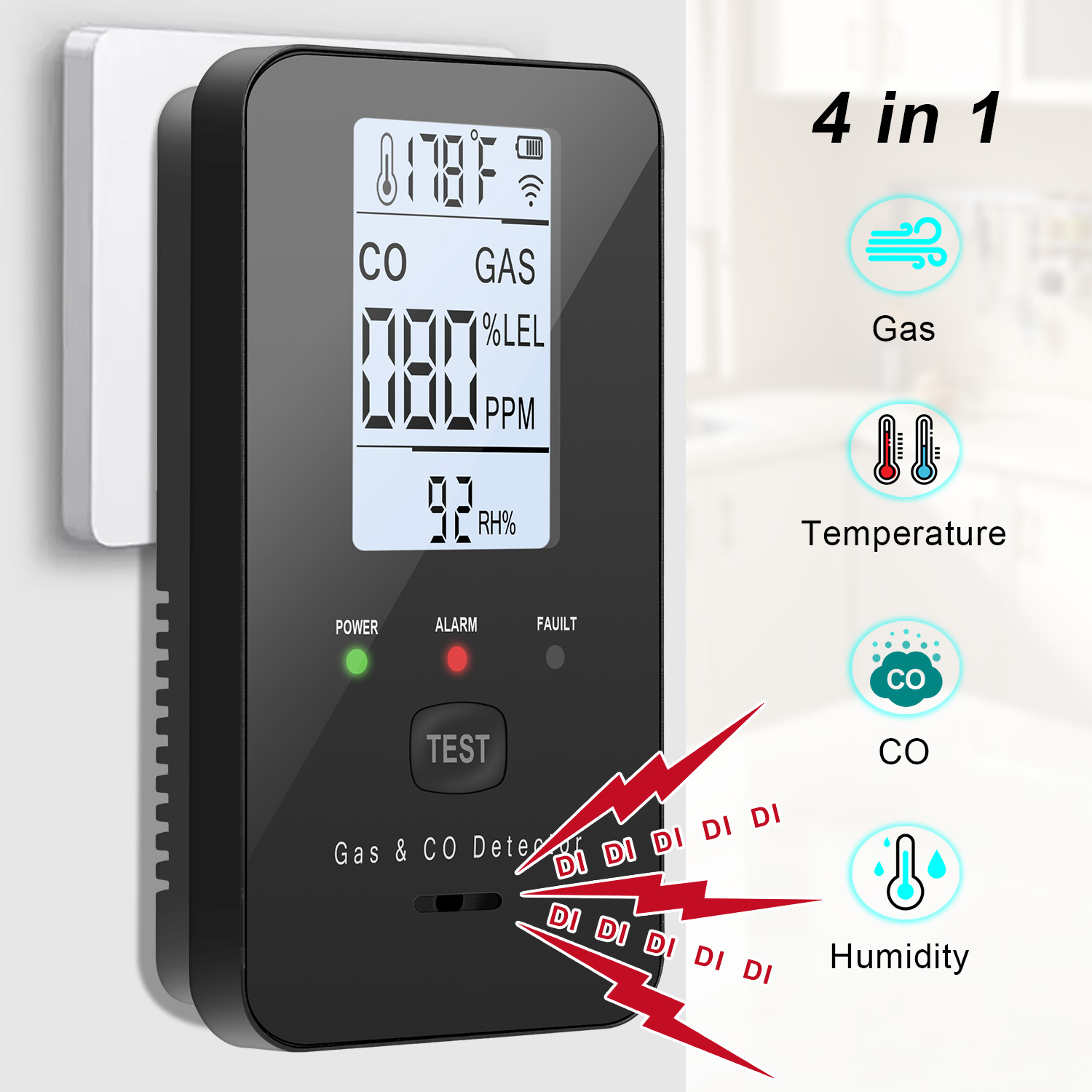 Natural Gas & Carbon Monoxide  - Co Detector Plug review and price