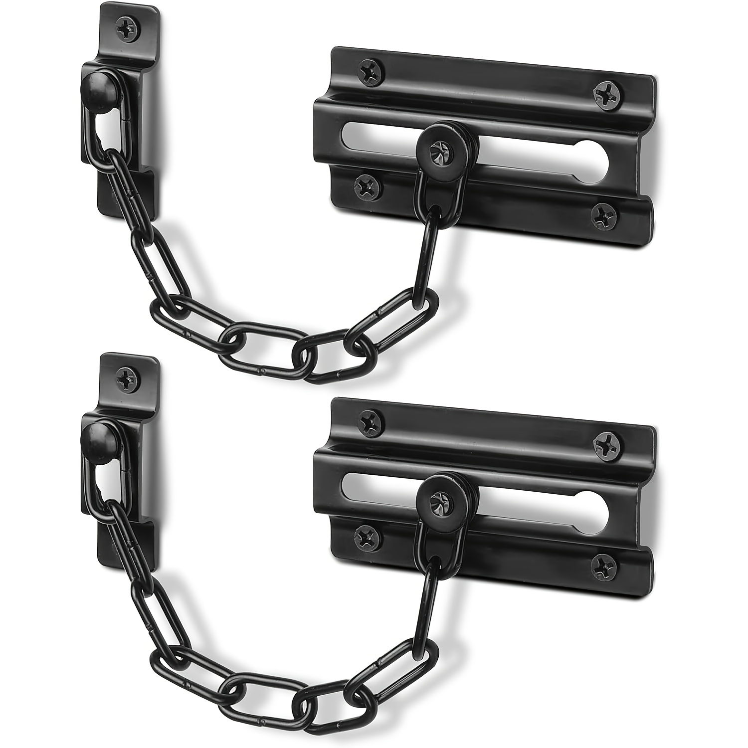 2 Pack Door Chain Lock Black,  - Security Chain Door review and price