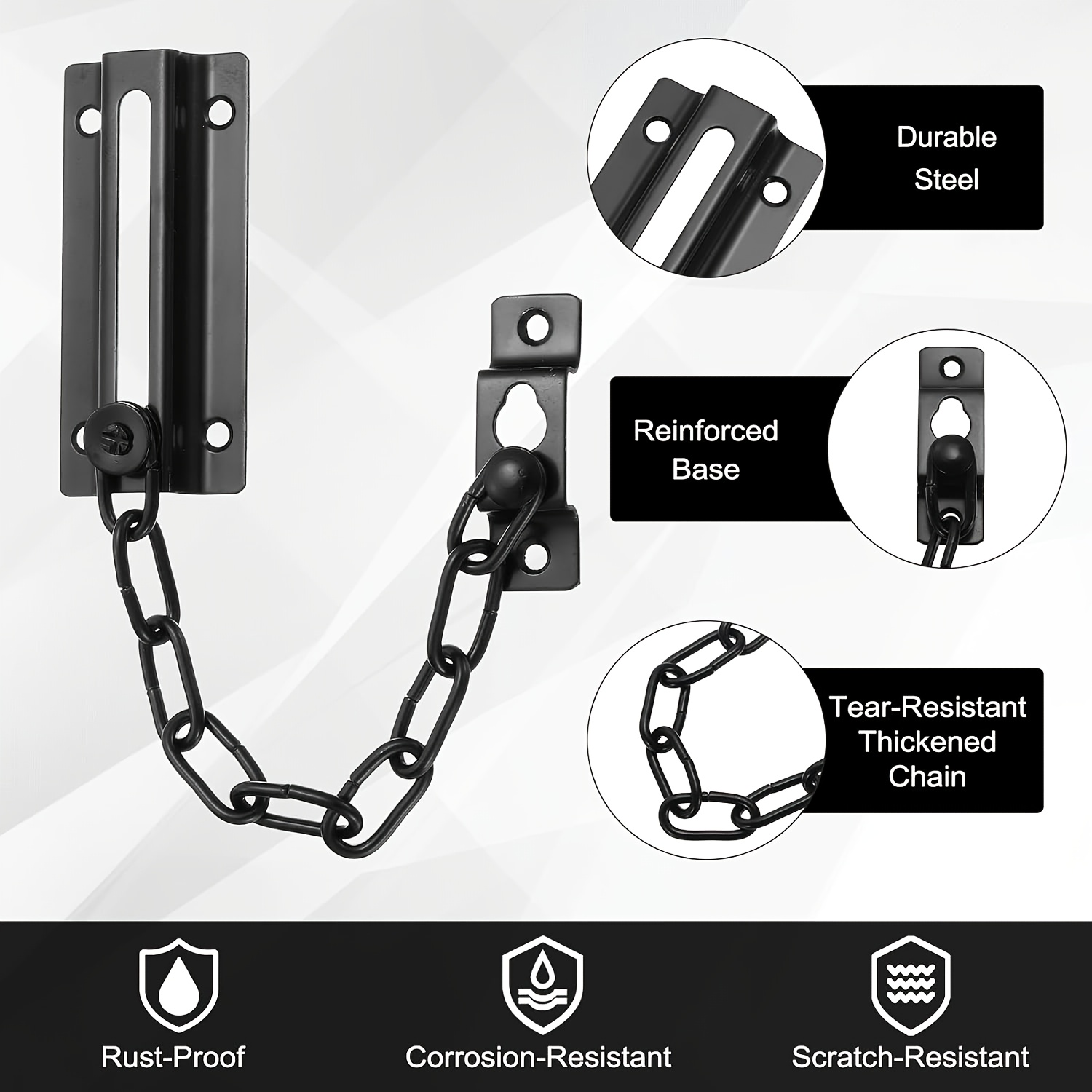 2 Pack Door Chain Lock Black,  - Security Chain Door review and price