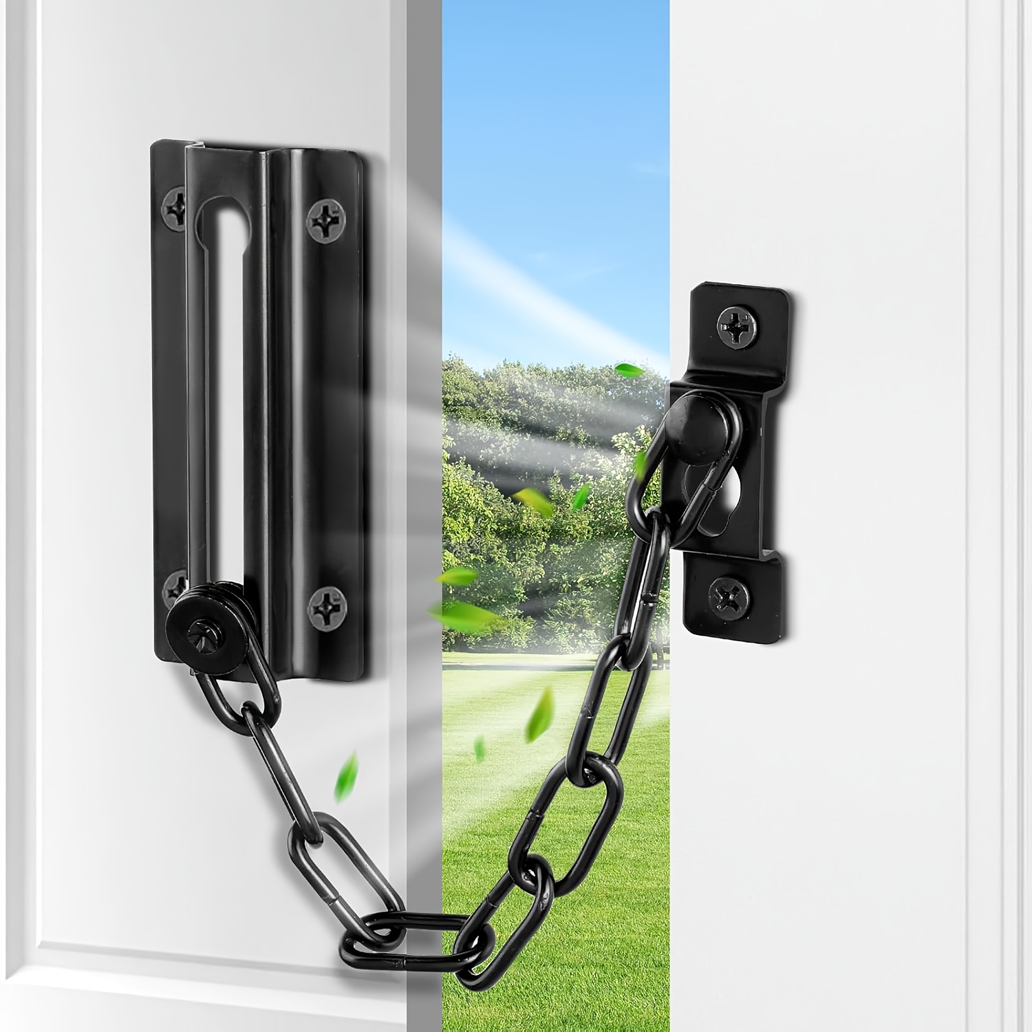 2 Pack Door Chain Lock Black,  - Security Chain Door review and price