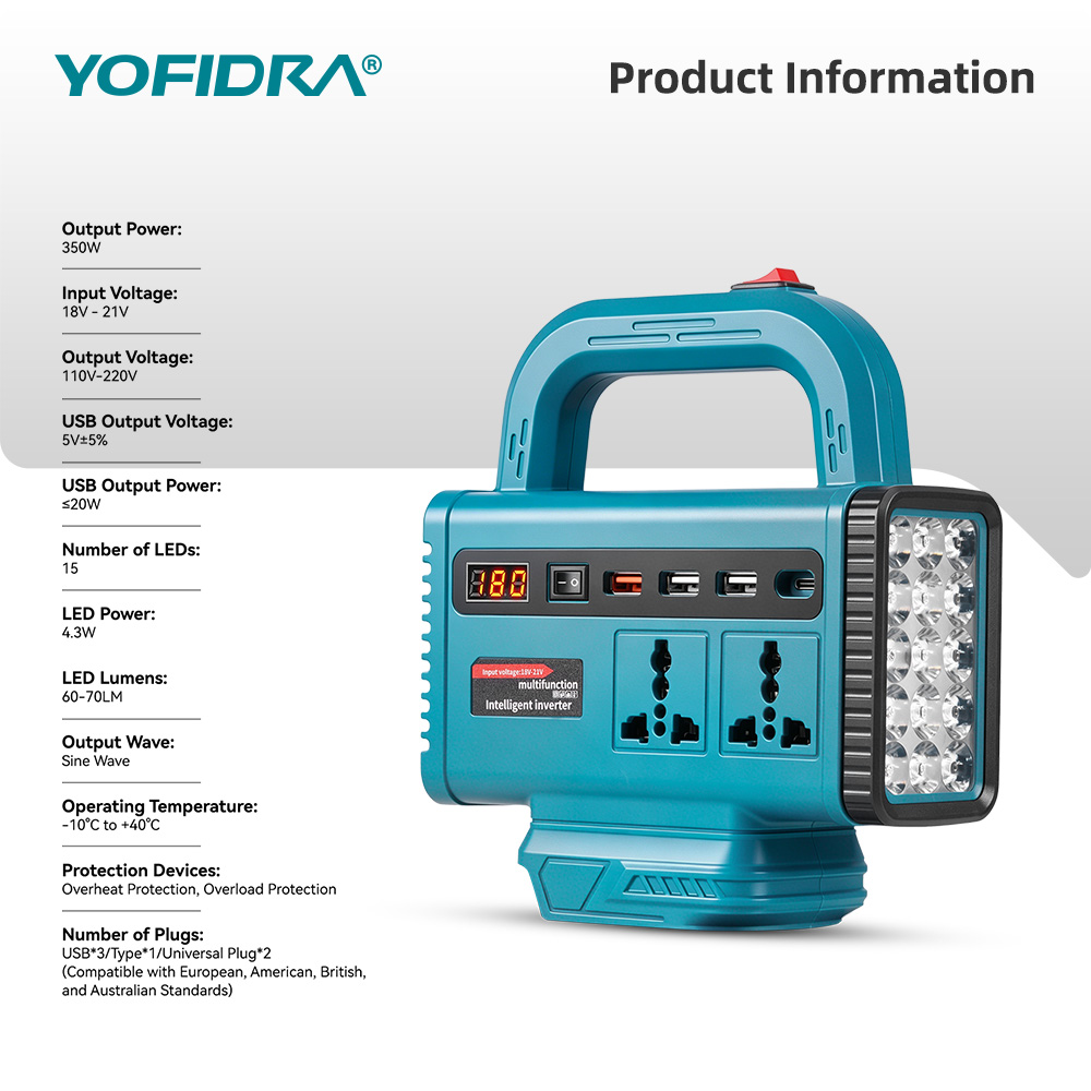 YOFIDRA 220V Portable Power In - Power Outage Light review and price