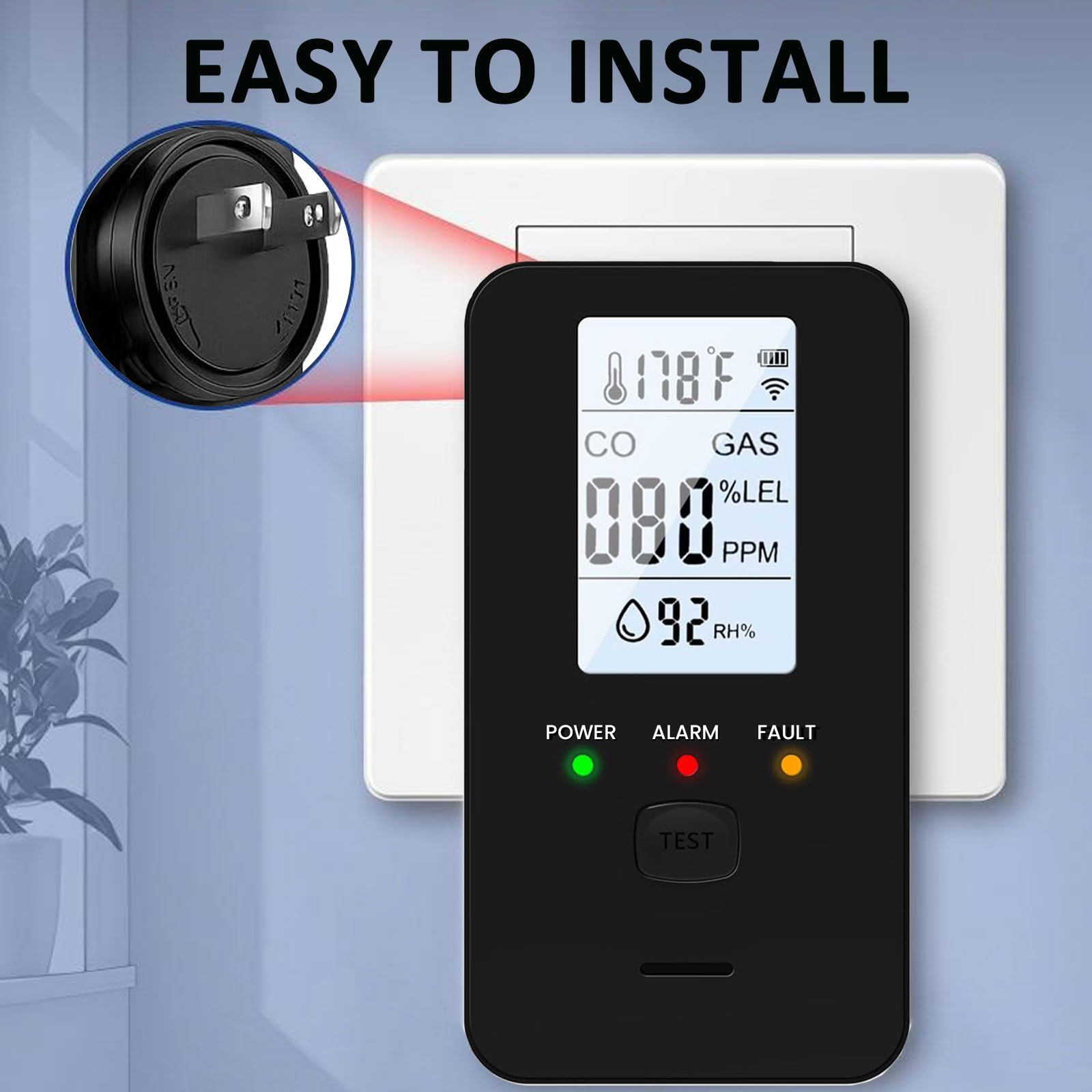 4-in-1 Gas & Carbon Monoxide D - Co Detector Plug review and price