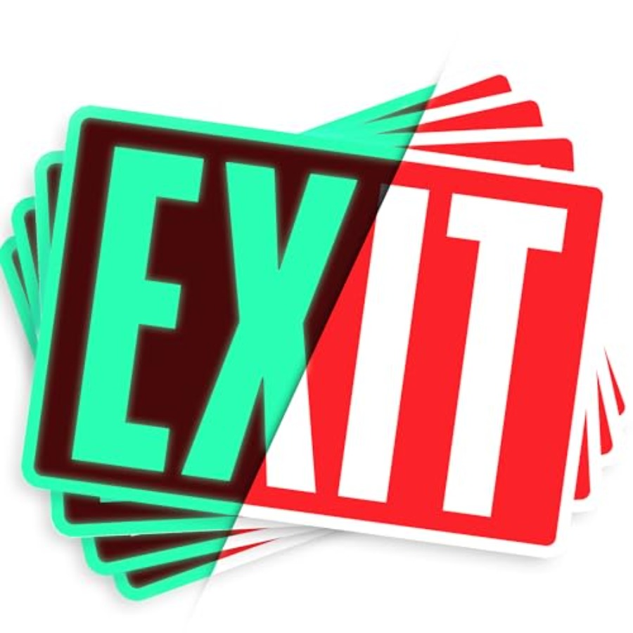 Exit Sign Stickers, Glow in th - Emergency Exit Sign review and price