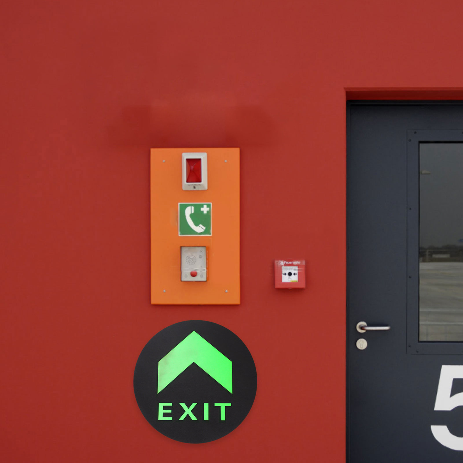 5Pcs Glow in Dark Exit Safety  - Emergency Exit Sign review and price