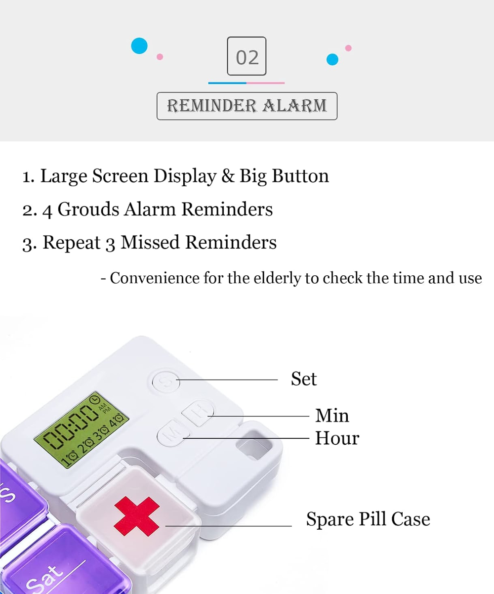 7-Day Pill Organizer with Medi - Medicine Cabinet Lock review and price